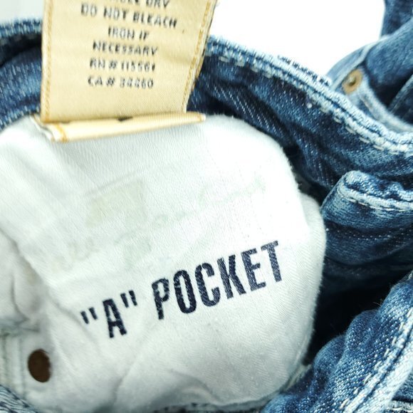 7 For All Mankind Blue Boot Cut Jeans A pocket. Too big for me. - Picture 8 of 15